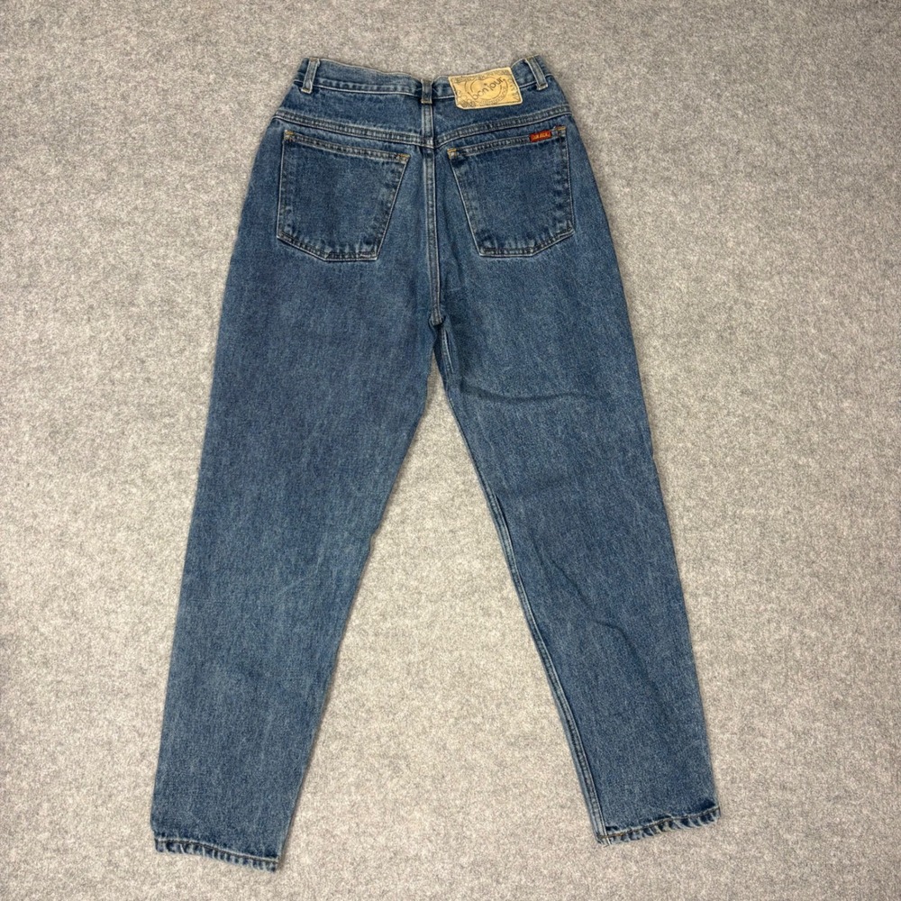 Vintage Bonjour High Waisted Mom Jeans Medium Wash Denim Tapered Leg Womens 9/10